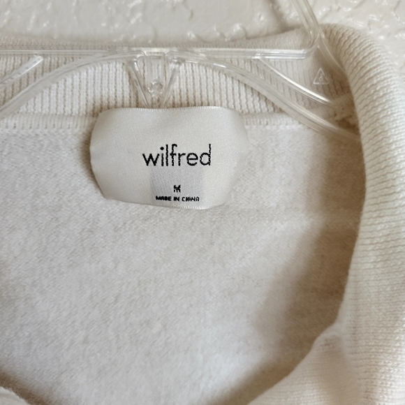 Wilfred free crop merino wool polo v neck sweater sz M - Picture 5 of 10